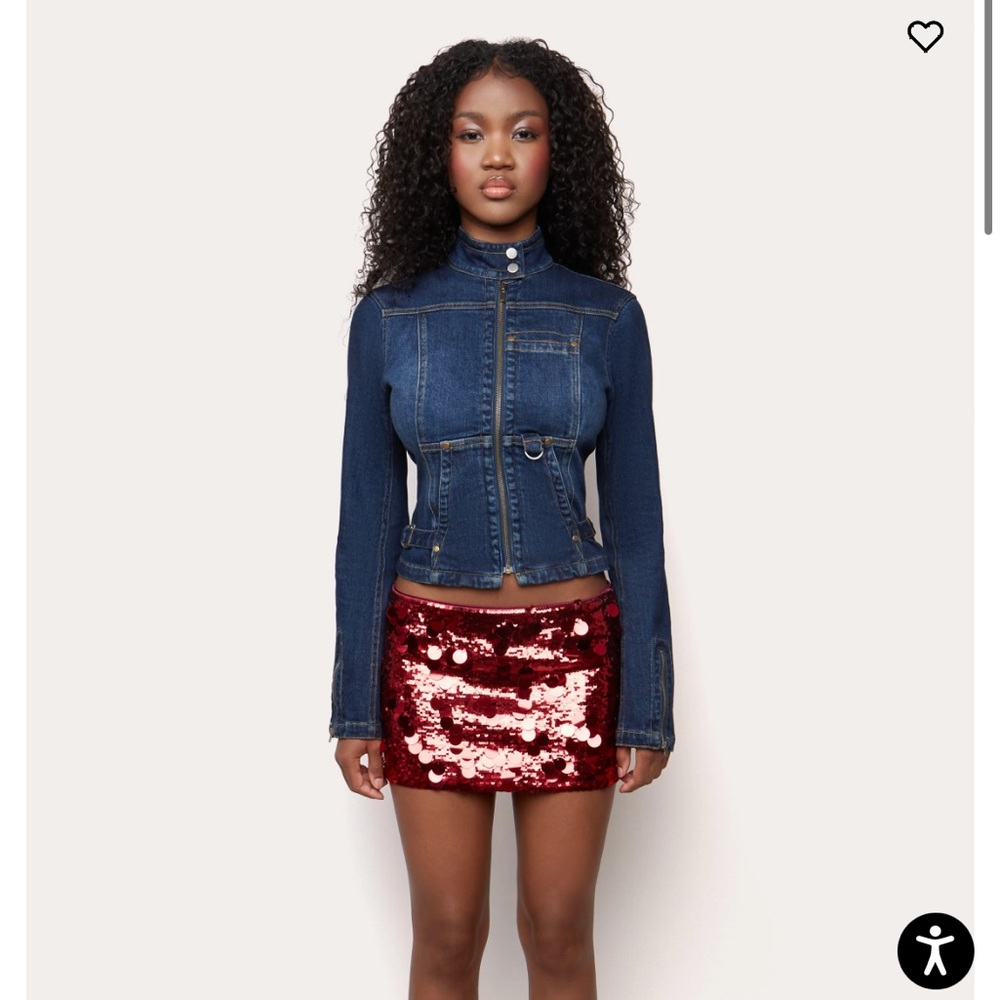 GUIZIO LOW RISE PAILLETTE SKIRT, MERLOT ♥️ SOLD OUT ONLINE